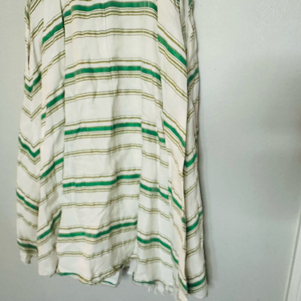 HUTCH White Green Striped Marissa Full Skirt Sweetheart Neckline Dress Size 8 - Picture 11 of 12